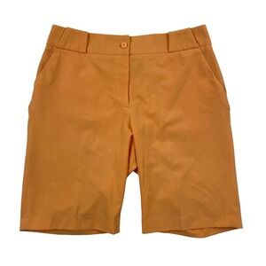 EP Pro Women's Orange Bermuda Shorts Sz 8 Polyester Spandex Stretch Golf Active